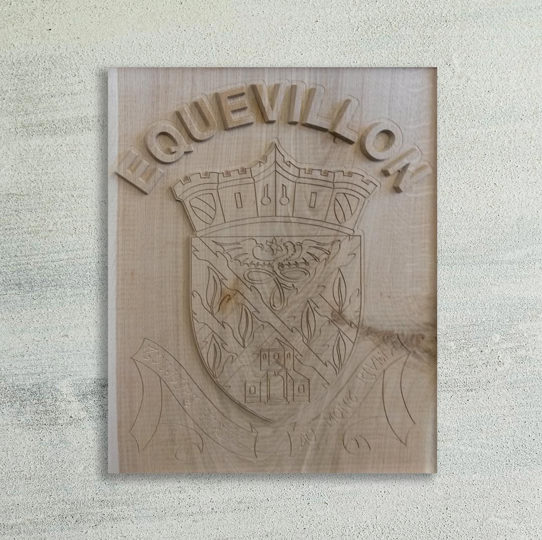 Gravure sur bois massif - Equevillon