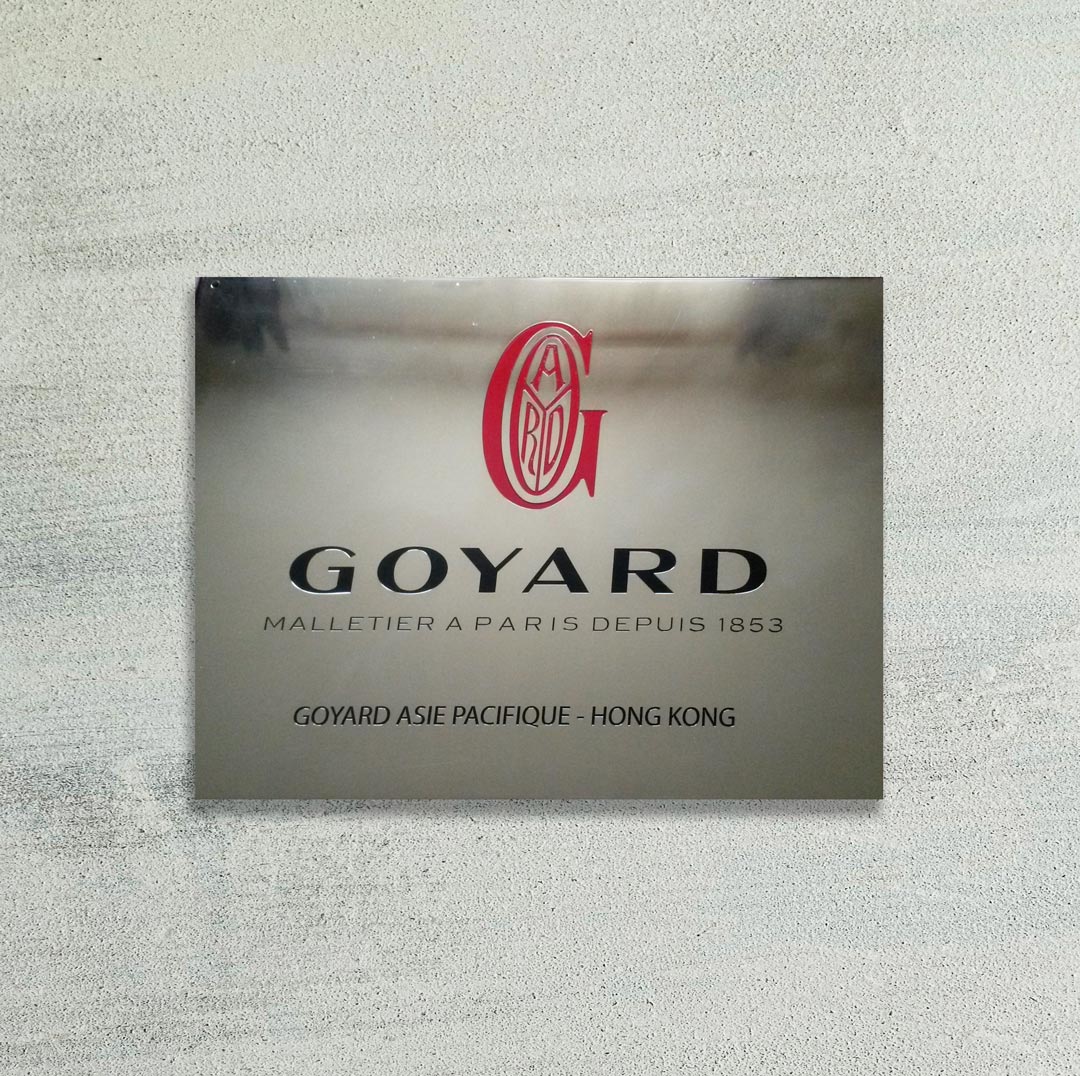 Gravure sur laiton - Goyard